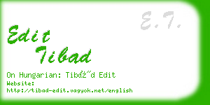 edit tibad business card